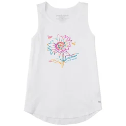 Women's Tie Dye Sunflower Bees Sleeveless High-Low Crusher-LITE Tank
