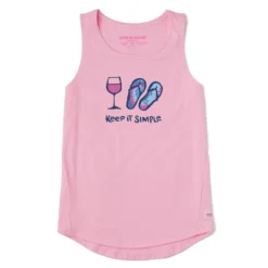 Women's Tie Dye Wine And Flip Flops Sleeveless High-Low Crusher-LITE Tank