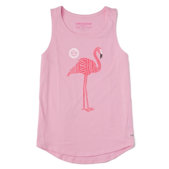Women's Tribal Flamingo Sleeveless High-Low Crusher-LITE Tank 1 Women's Tribal Flamingo Sleeveless High-Low Crusher-LITE Tank