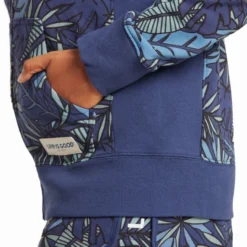 Women's Tropical Palm Print Simply True Fleece Zip Hoodie -One Family Clothing Womens Tropical Palm Print Simply True Fleece Zip Hoodie 89627 4 lg