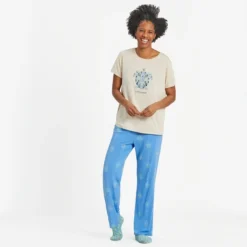 Women's Turtle Mosaic Lightweight Sleep Tee -One Family Clothing Womens Turtle Mosaic Lightweight Sleep Tee 80973 4 lg