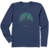 Women's Twinkling Tree Forest Long Sleeve Crusher Tee