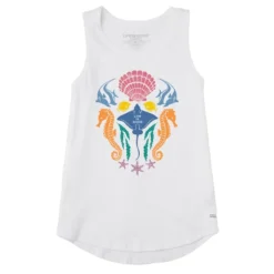 Women's Under The Sea Garden Sleeveless High-Low Crusher-LITE Tank