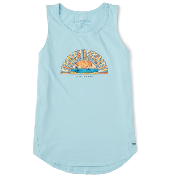 Women's Washy Macro-Micro Sailboat Sun Sleeveless High-Low Crusher-LITE Tank 1 Women's Washy Macro-Micro Sailboat Sun Sleeveless High-Low Crusher-LITE Tank