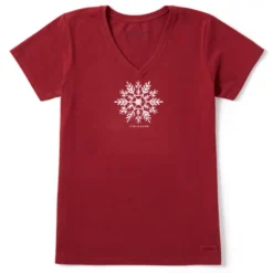 Women's Watercolor SnowflakeCrusher Vee