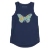 Women's Wildflower Butterfly Sleeveless High-Low Crusher-LITE Tank