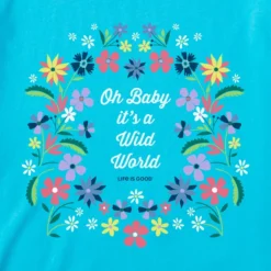 Women's Wildflower World Lightweight Sleep Tee -One Family Clothing Womens Wildflower World Lightweight Sleep Tee 77665 2 lg