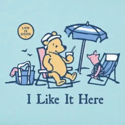 Women's Winnie & P I Like It Here Beach Sleeveless High-Low Crusher-LITE Tank -One Family Clothing Womens Winnie P I Like it Here Beach Sleeveless HighLow CrusherLITE Tank 111027 2 lg