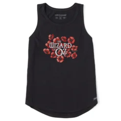 Women's Wizard Of Oz Poppies Sleeveless High-Low Crusher-LITE Tank