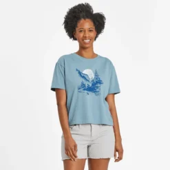 Women's Wolf LandscapeBoxy Crusher Tee