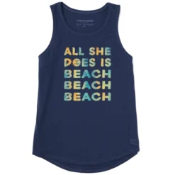 Women's Wordsmith Beach Beach Beach Sleeveless High-Low Crusher-LITE Tank