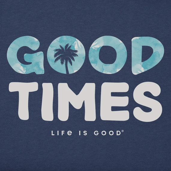 Women's Wordsmith Good Times Palm Sleeveless High-Low Crusher-LITE Tank 2 Women's Wordsmith Good Times Palm Sleeveless High-Low Crusher-LITE Tank - Image 2